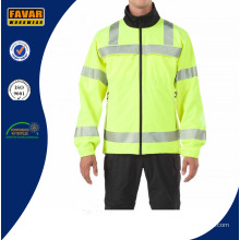 Atacado de transporte Hivis impermeável Refletora Safety Softshell Jacket